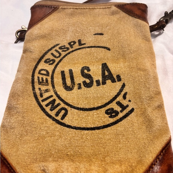 Mona B Tan and Brown Crossbody Bag - Picture 3 of 4